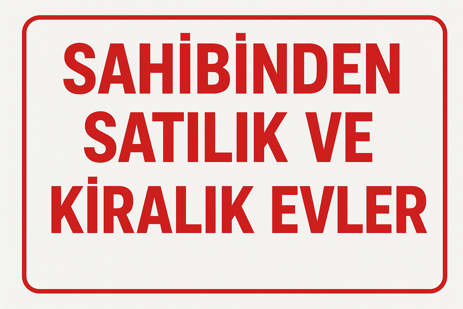 SAHİBİNEN SATILIK VE KİRALIK EVLER